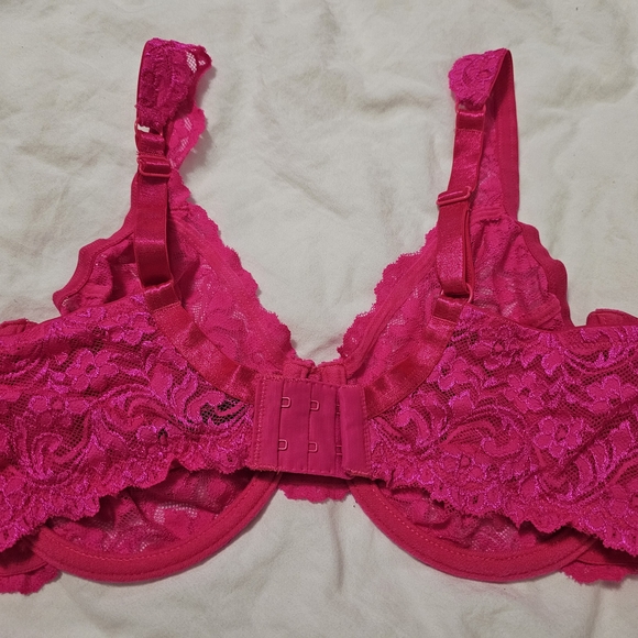 Pink Floral Lace‎ Underwire Bra - Picture 3 of 5